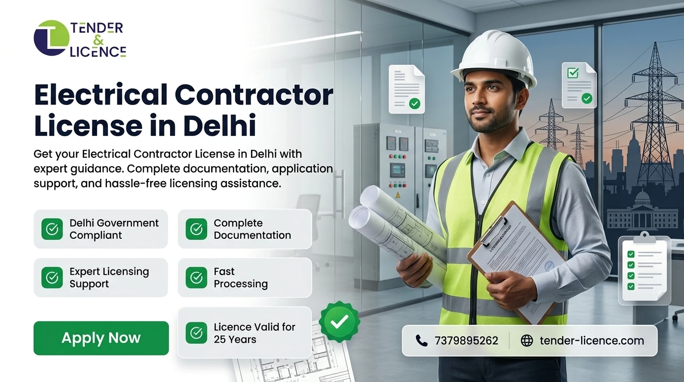 Electrical Contractor License in Delhi consultant helping with electrical license registration and documentation.